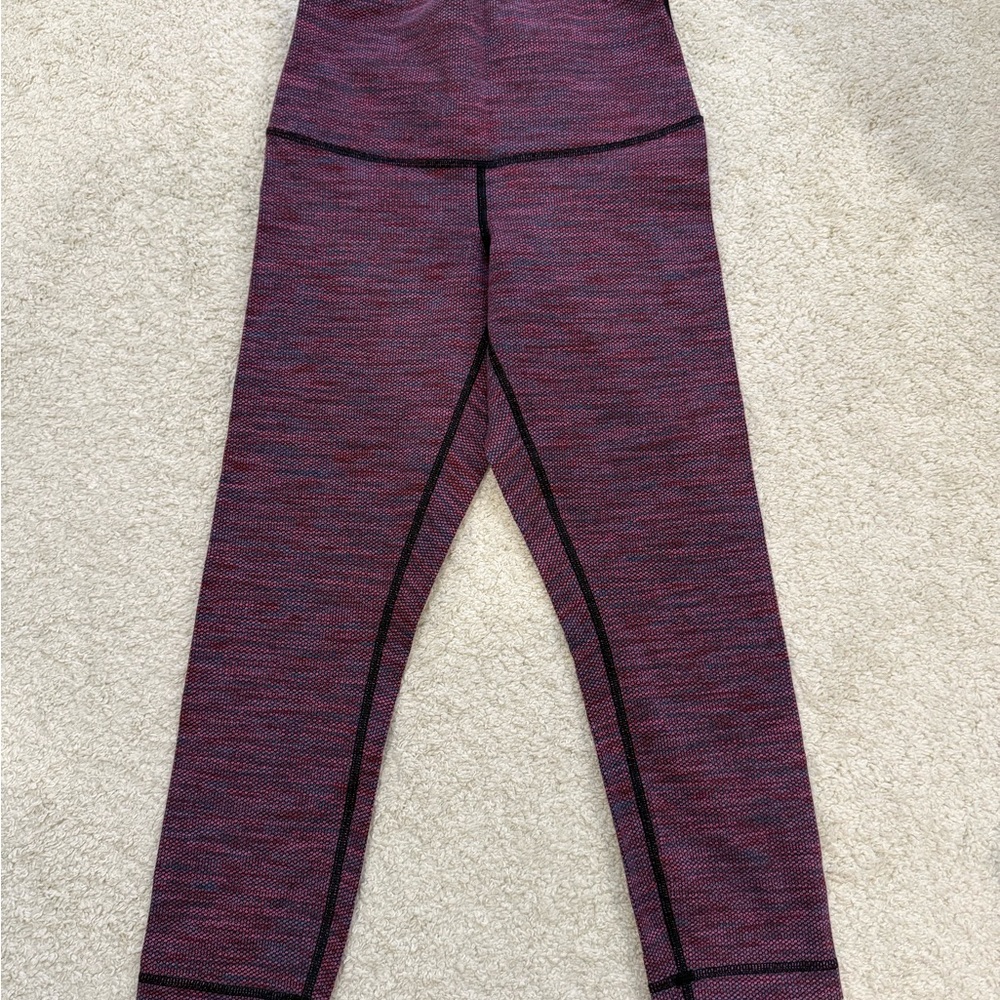 Lululemon wunder under crop leggings with fold down waist
